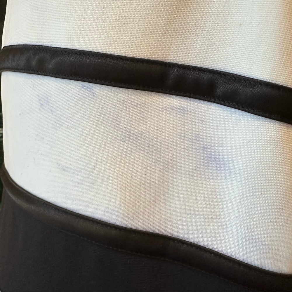 White House Black Market Minimalist Career Sheath Dress | Monochrome Stripe | 6 - Picture 7 of 10